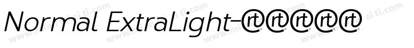 Normal ExtraLight字体转换
